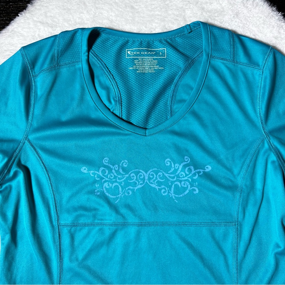 Tek Gear Blue Workout Tee Large - Picture 2 of 9